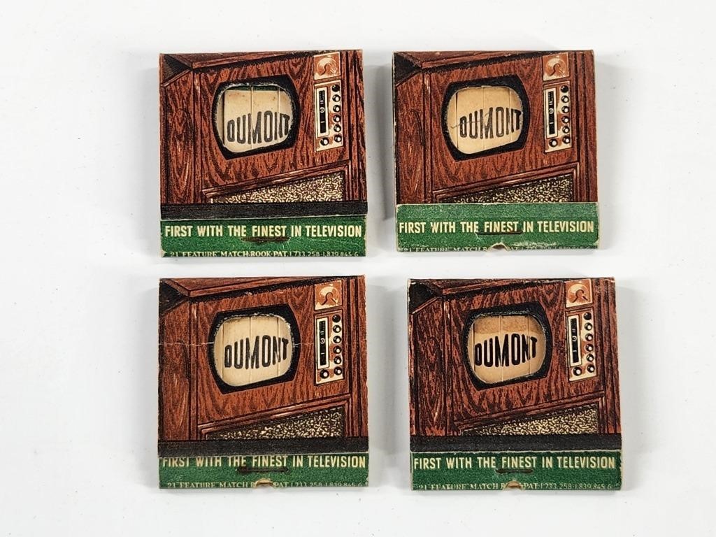 4) DUMONT TV ADVERTISING FEATURE MATCHBOOK