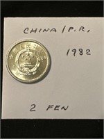 China 1982  2 Fen Coin