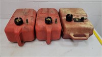 (3) plastic boat gas tanks