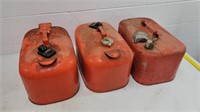 (3) metal boat gas tanks