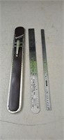 STARRETT  Case & (2) 6 inch rulers