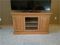Oak TV cabinet with storage