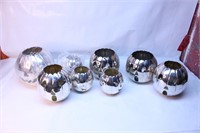 Metal Jack-O-Lantern Candle Holder Ornaments Lot
