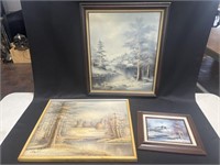3 Artwork Pictures in Frames
