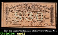 1864 3rd Series Confederate States Thirty Dollars