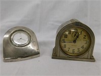 Dansk quartz clock, 3" H - Westclox alarm clock,