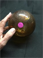 Hand Blown Glass Ball Made in Czechoslovakia