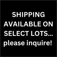 SHIPPING AVAILABLE ON SELECT ITEMS