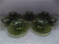 7 Sherbet stemware bowls & 5 plates