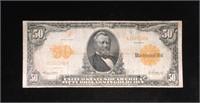 1913 $50 Gold Certificate  large-size note