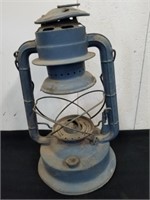 Vintage 15 in  Dietz blue metal lantern.  No