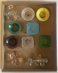Colored Glass Coasters (3") & Figurines