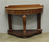 Lions Paw Half Round Wall Table