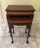 Three Queen Anne Style Nesting Tables