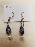 Flowered Cloisoine Earrings