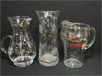 Glass Pitchers and Vase