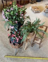 Floral decor , wicker stands, plant stand