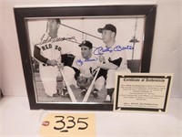 Signed 8x10 Ted Williams, Mickey Mantelo