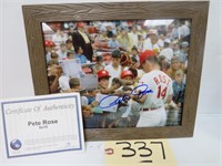 Signed Pete Rose 8x10 *C of A*