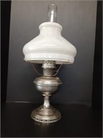 Silvertone Lamp w/ Shade & Chimney