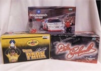 3 new diecast Nascar race cars in boxes:
