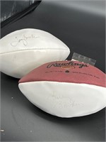 LOT OF 2 SIGNED FOOTBALLS BOBBY AND TERRY BOWDEN