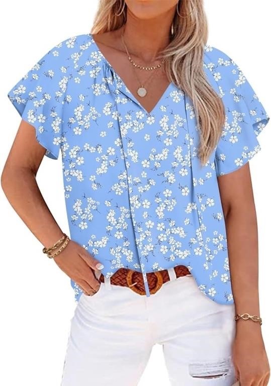Anydoll Womens 2024 Summer Tunic Tops Casual Short