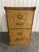 16 x 28 x 16 in 2 Drawer Wood File Cabinet