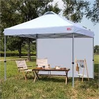 10'x10' Pop up Canopy  1 Sidewall  White