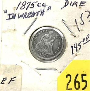 1875-CC Seated Liberty dime