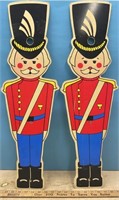 2 Plastic Panel Soldiers (28"H).  NO SHIPPING