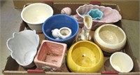 Box of Misc Pottery Planters