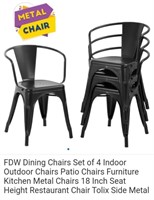 4 black meral chairs