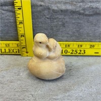Stone Carved Love Birds Figurine