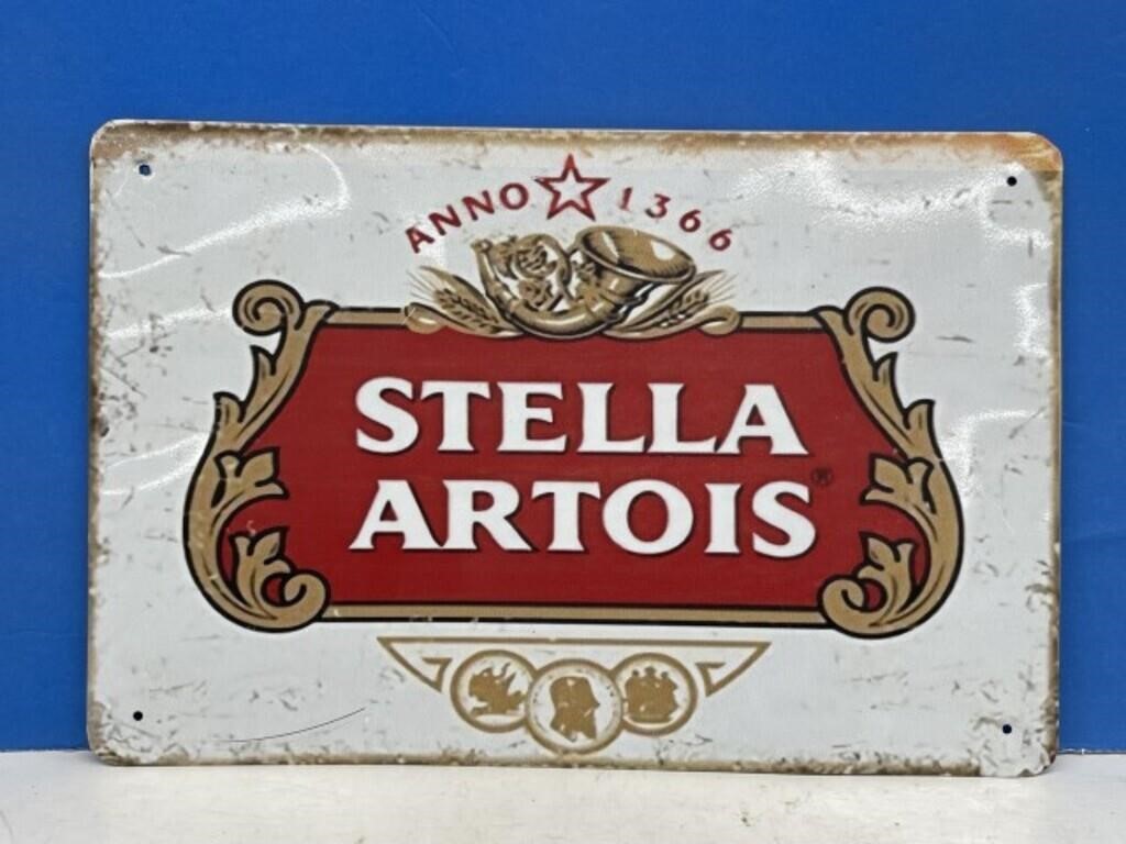 Tin Stella Artois Sign 11.5 x 8 "