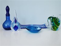 Art Glass in Blue Hues