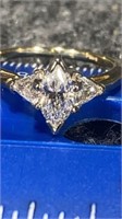 14K Gold .58CT Marquise Diamond Ring 2.7 Grams