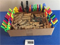 Mini Spring Clamps, Clothes Pens, Rubber Bands
