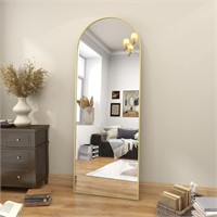 64x21 Arch Floor Mirror  Gold Body Mirror