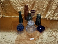 Assorted, colored glass (8)