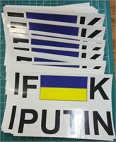 Lot of 25 Fuck Putin waterproof 4x6 decals