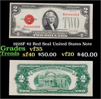 1928F $2 Red Seal United States Note Grades vf++