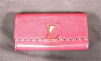Louis Vuitton Groseille Pink Studded Wallet