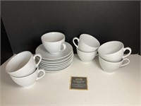 White IKEA Tea Cups & Saucers