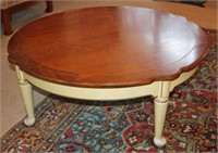 Vintage Round Wood Coffee Table 40 inch