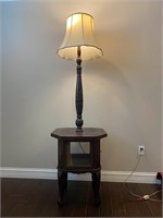 72"  Unique Chinese Carved Wood Lamp Table