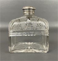 Antique Perfume Bottle, Dabber, & Silver Lid