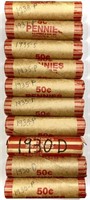 (10) Rolls 1930's Wheat Cent Penny Lot