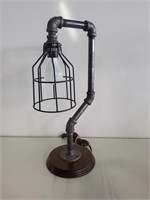 Custom Pipe Table Lamp 19in Tall