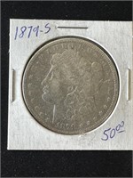 1879 - S MORGAN SILVER DOLLAR